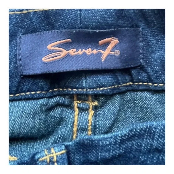 Seven7 Embellished Bootcut Jeans Dark Wash Stretch Sparkle Women Size 6 - Picture 8 of 10